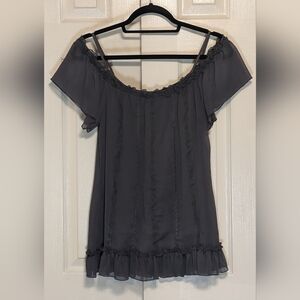 5/$25 Daytrip Sheer cover blouse with tank